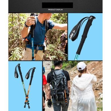 Трекінгові палиці 3-секційні Naturehike 6061 AL NH17D001-Z 50-100 см red 6975641885542 фото
