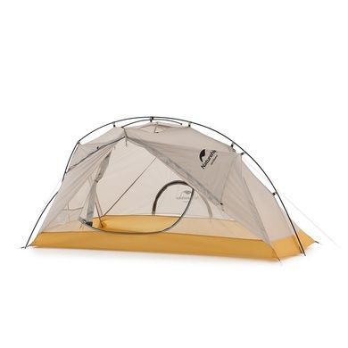 Палатка Naturehike Ultralight I (1-местная) 10D nylon NH21ZP003 серо-желтая 6927595775424 фото