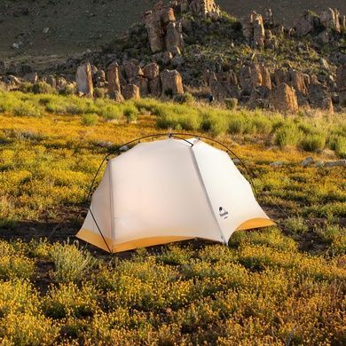 Палатка Naturehike Ultralight I (1-местная) 10D nylon NH21ZP003 серо-желтая 6927595775424 фото