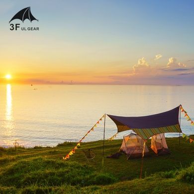 Тент кемпинговый 3F UL GEAR Indian tarp Square 210T polyester 5х4.5 м indian tent2 фото