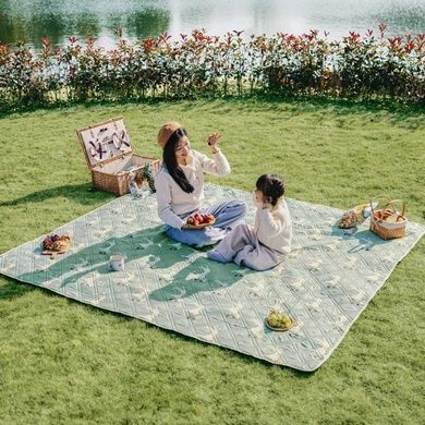 Коврик для пикника Naturehike CNK2350WS010 210*240 см, голубой с принтом 6976507661645 фото