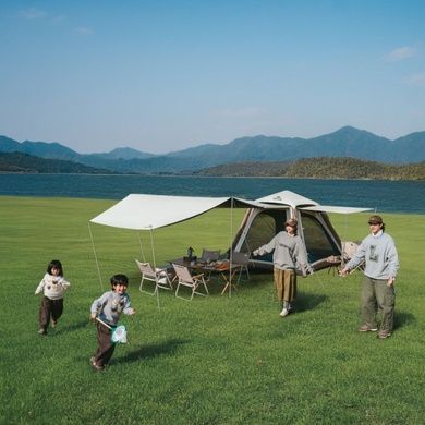 Палатка четырехместная автоматическая надувная с тентом Naturehike Ango CNK2550WS017 brown 6977465869852 фото
