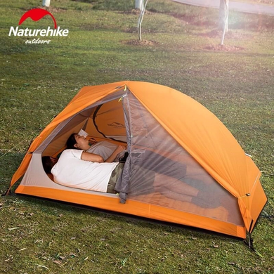 Палатка Naturehike Cycling II (2-х местная) 20D silicone + footprint (Spider II) NH18A180 orange