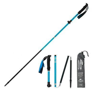Трекинговые палки Naturehike 5-сек. (пара) 115-135 см NH17D009-Z голубой 6927595766941 фото