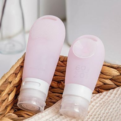 Дорожный набор силиконовых бутылок 3шт 60 ml NH20LY012 pink/white/blue 6927595744857 фото