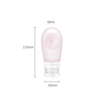Дорожный набор силиконовых бутылок 3шт 60 ml NH20LY012 pink/white/blue 6927595744857 фото