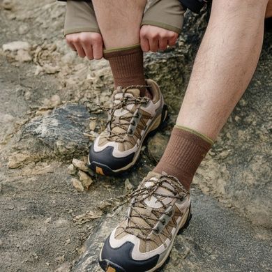 Шкарпетки туристичні амортизаційні високі Naturehike CYY2611FS011, M, темно-коричневий 6977465861634 фото