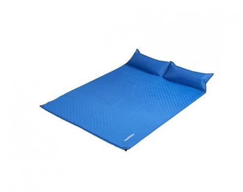 Килимок надувний двомісний з подушкою Naturehike 185х130 NH18Q010-D peacock blue