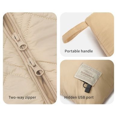 Ковдра з підігрівом Naturehike CNK2450PJ015, 95х190 см, бежева 6977465863362 фото