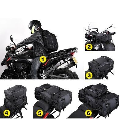 Сумка-рюкзак на багажник Rhinowalk Motorcycle 30 л MT21630 black RW137 фото