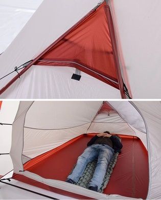 Палатка Naturehike Hiby IV (4-х местная) 40D NH19ZP005 gray/red 6927595742891 фото