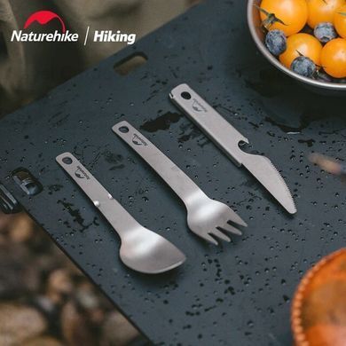 Набір столових приборів Naturehike CNH22CJ017 titanium 6927595711910 фото