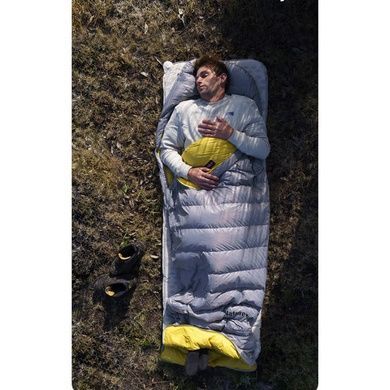 Спальник з натуральним пухом Naturehike CW700 CNK2450WS048 p-р L yellow-grey 6927595788103 фото