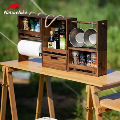 Етажерка з полицями туристична Naturehike Wood CNH22JU018 коричневий 6927595753156 фото