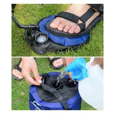 Душ похідний Naturehike 11 л NH17L101-D black/blue 6927595721872 фото