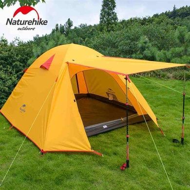 Палатка Naturehike P-Series III (3-х местная) 210T 65D polyester Graphic NH18Z033-P темно-зеленый 6927595783665 фото