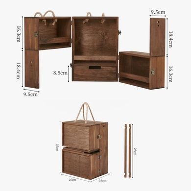 Етажерка з полицями туристична Naturehike Wood CNH22JU018 коричневий 6927595753156 фото