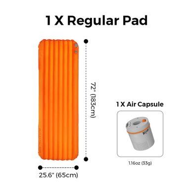 Килимок самонадувний Flextail Tiny Slleeping Pad R05 AVS orange 6975755966656 фото Килимок самонадувний Flextail Tiny Slleeping Pad R05 AVS orange 6975755966656 фото