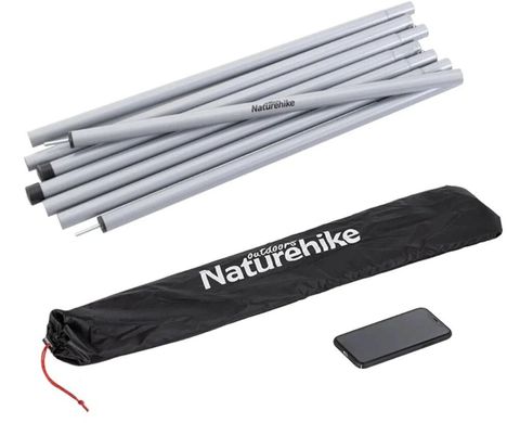 Комплект стоек для тента Naturehike 2.4 м Steel poles 25 NH19PJ042 silver