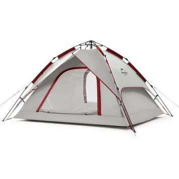 Намет Naturehike Automatic IV (4-місний) 210T polyester NH21ZP008 сіро-червоний 6927595777572 фото