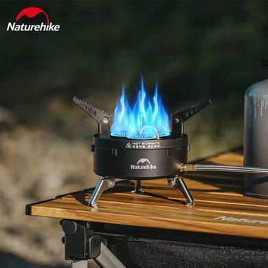 Горелка газовая трехконфорочная Naturehike CNK2450CF019 black 6975641889045 фото