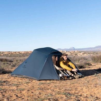 Намет надлегкий тримісний з футпринтом Naturehike Cloud Up 3 UL NH18T030-T 20D dark-blue 6927595783290 фото