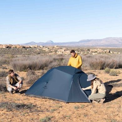 Намет надлегкий тримісний з футпринтом Naturehike Cloud Up 3 UL NH18T030-T 20D dark-blue 6927595783290 фото