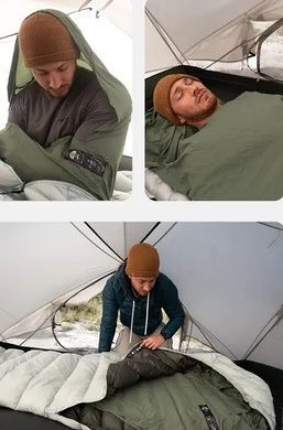 Вкладыш для спального мешка Naturehike nylon CNH22SD016 серо-голубой 6975641886556 фото