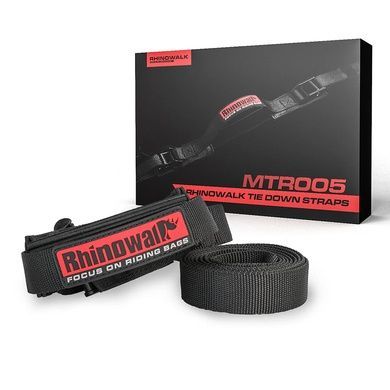 Ремінь-стропа для кріплення вантажу Rhinowalk Tie-Down Strap Moto 2.5м MTR005 black RW257 фото