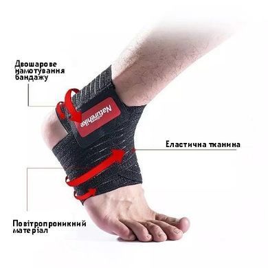Бандаж универсальный Antibacterial fiber 1м Naturehike NH20HJ006 black 6927595747353 фото