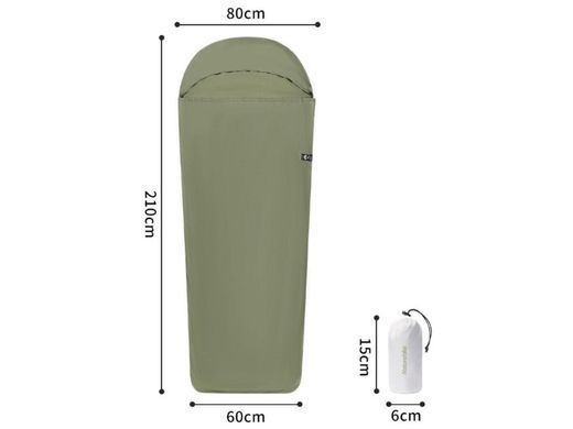 Вкладыш для спального мешка Naturehike nylon CNH22SD016 серо-голубой 6975641886556 фото