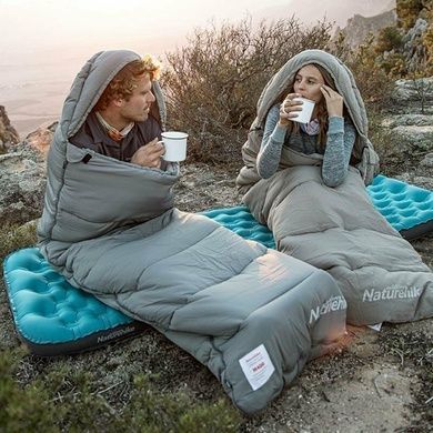 Спальный мешок с капюшоном Naturehike M300 левый 220х80 NH20MSD02 серый 6927595702383 фото