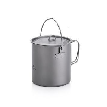 Котелок туристический татановый Naturehike 1250 мл NH18T303-C grey 6927595733578 фото