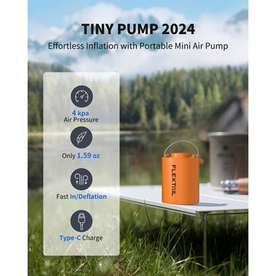 Насос кемпінговий Flextail Tiny Pump orange 6975755961378 фото