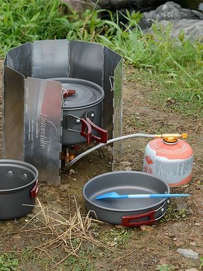 Екран вітрозахисний для пальника Naturehike NH15F008-B black 6927595787236 фото