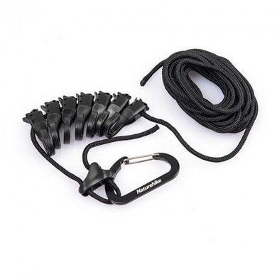 Шнур хозяйственный Naturehike Rope Camping 4м NH19PJ040 black 6927595739556 фото