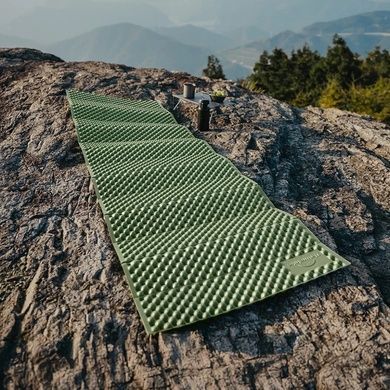Килимок складаний IXPE Naturehike CNK2450WS044, алюмінієва плівка, 195x60х1,8 см, оливковий зелений 6927595788356 фото