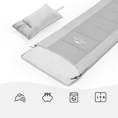 Спальний мішок з подушкою Naturehike 100 NH22MSD01 сірий