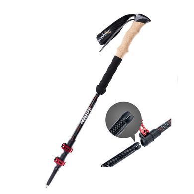Трекинговые палки Naturehike 3-сек. (пара) 135 см NH20DS003 черно-красный 6976023924699 фото