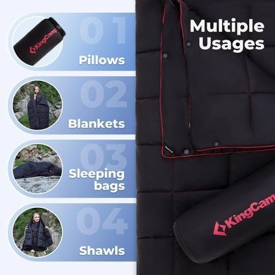Ковдра туристична KingCamp Smart 150 KS2432 black KS2432_BLACK фото