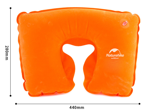 Подушка надувна Naturehike Inflatable Travel Neck Pillow NH15A003-L orange
